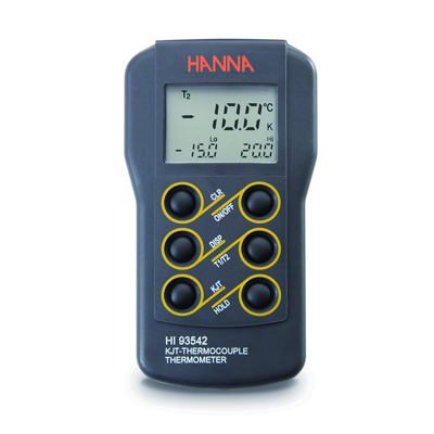 哈納雙通道雙量程微電腦寬范圍溫度測定儀HI93542